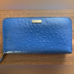 Vintage RARE Kate Spade continental large ostrich wallet Hard to find Y2K classy
